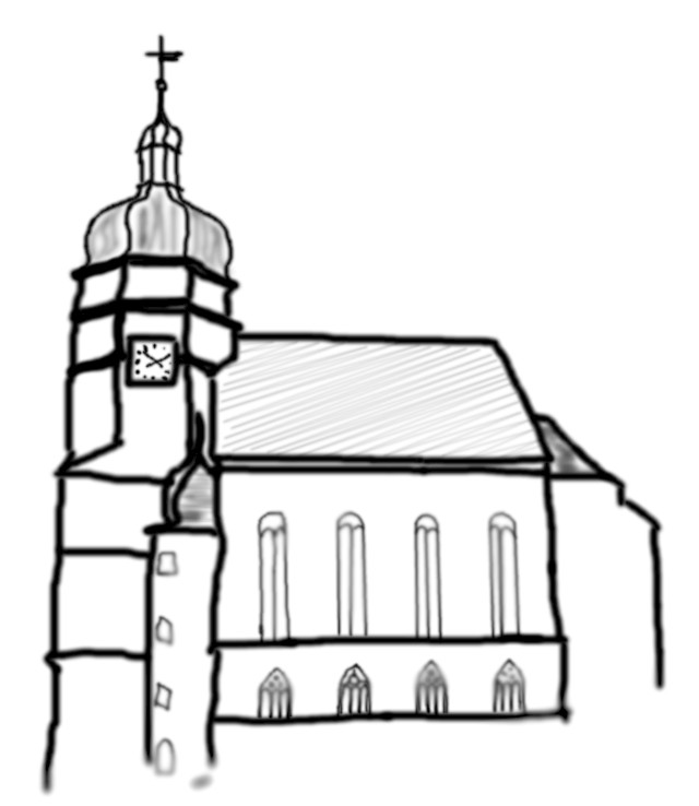 Kirche Kürbitz - Salvatorkirche (Skizze)