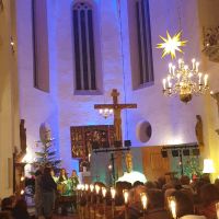 Altarraum Kirche Kürbitz zu Weihnachten 2023